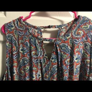 Paisley sleeveless tunic! Like new!